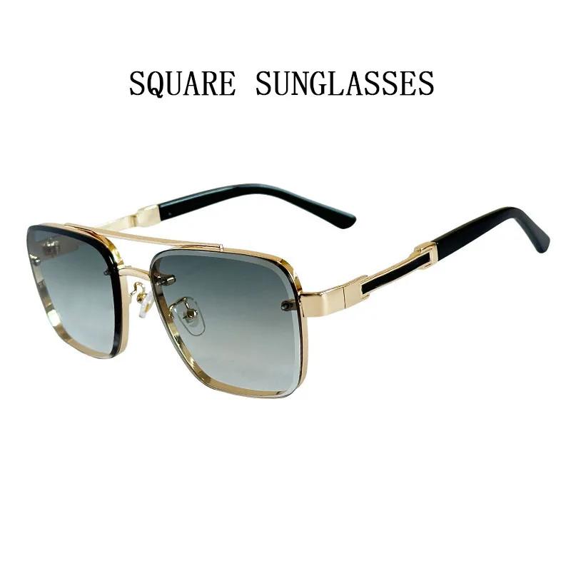 2025 Lunettes De Soleil carrées hommes luxe Vintage Lunettes De Soleil femmes à la mode rétro Lunett