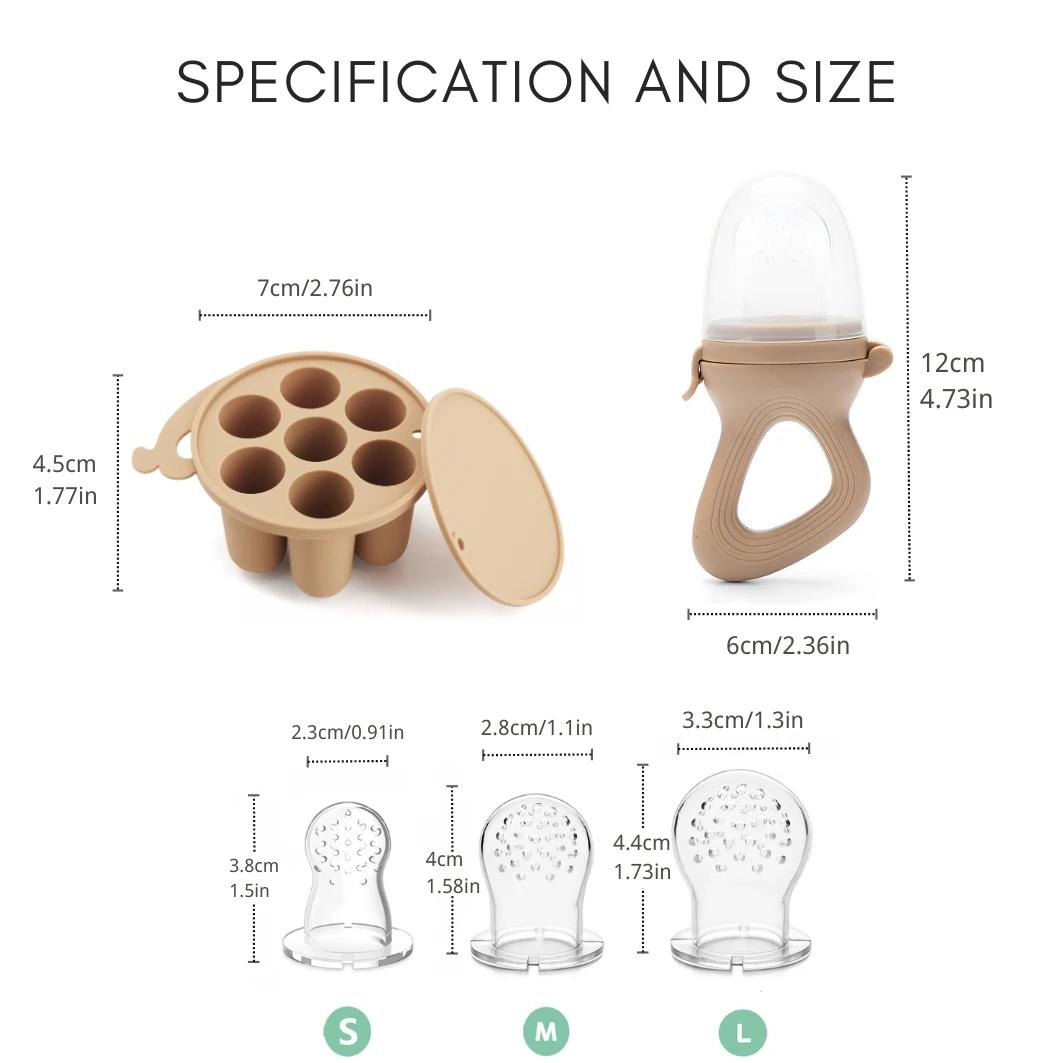 TeWindsor-Sucette en silicone pour bébé, mangeoire à fruits pour bébé, congélateur de nourriture, en