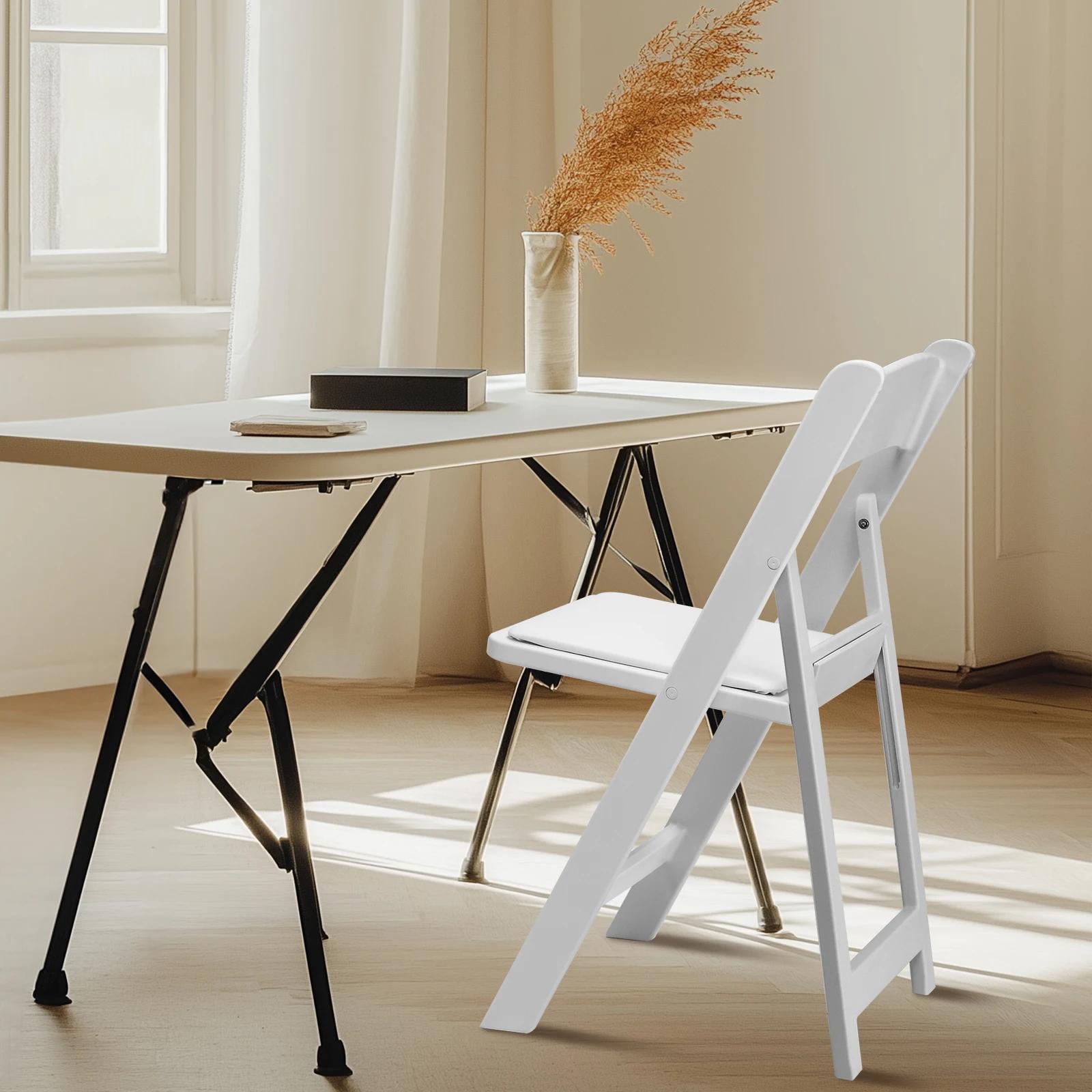 Chaise pliante en résine, siège rembourré, chaise rigourconfortable, intérieur, extérieur, fête à la