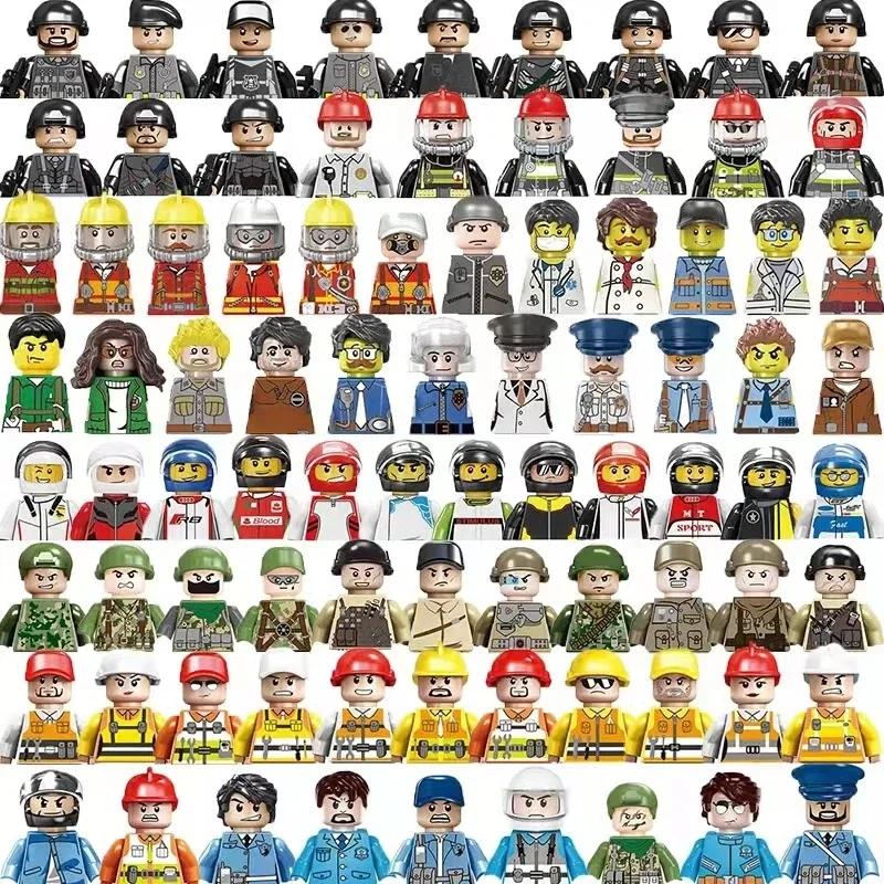 5000 styles aléatoires Norepeat ville figurines personnages de film travailleur Police soldat Ninja