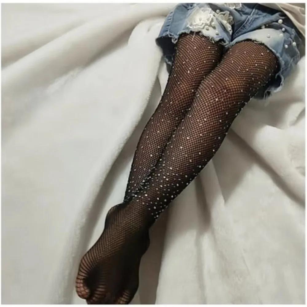 Enfant filet de poisson strass extensible serré Performance Costume résille Legging princesse bébé f