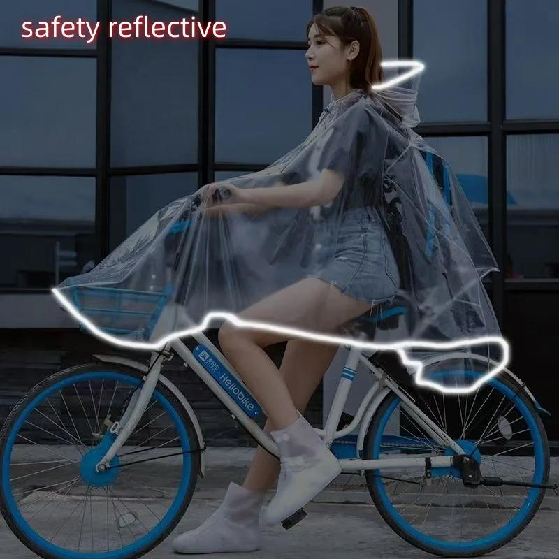 EVA imperméable pour vélo cyclisme Poncho sac à dos conception adulte vêtements de pluie bande réflé