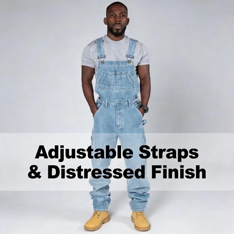 2026 Salopette en jean à bretelles pour homme, Rare Humans Jeans, élégante, confortable et tendance