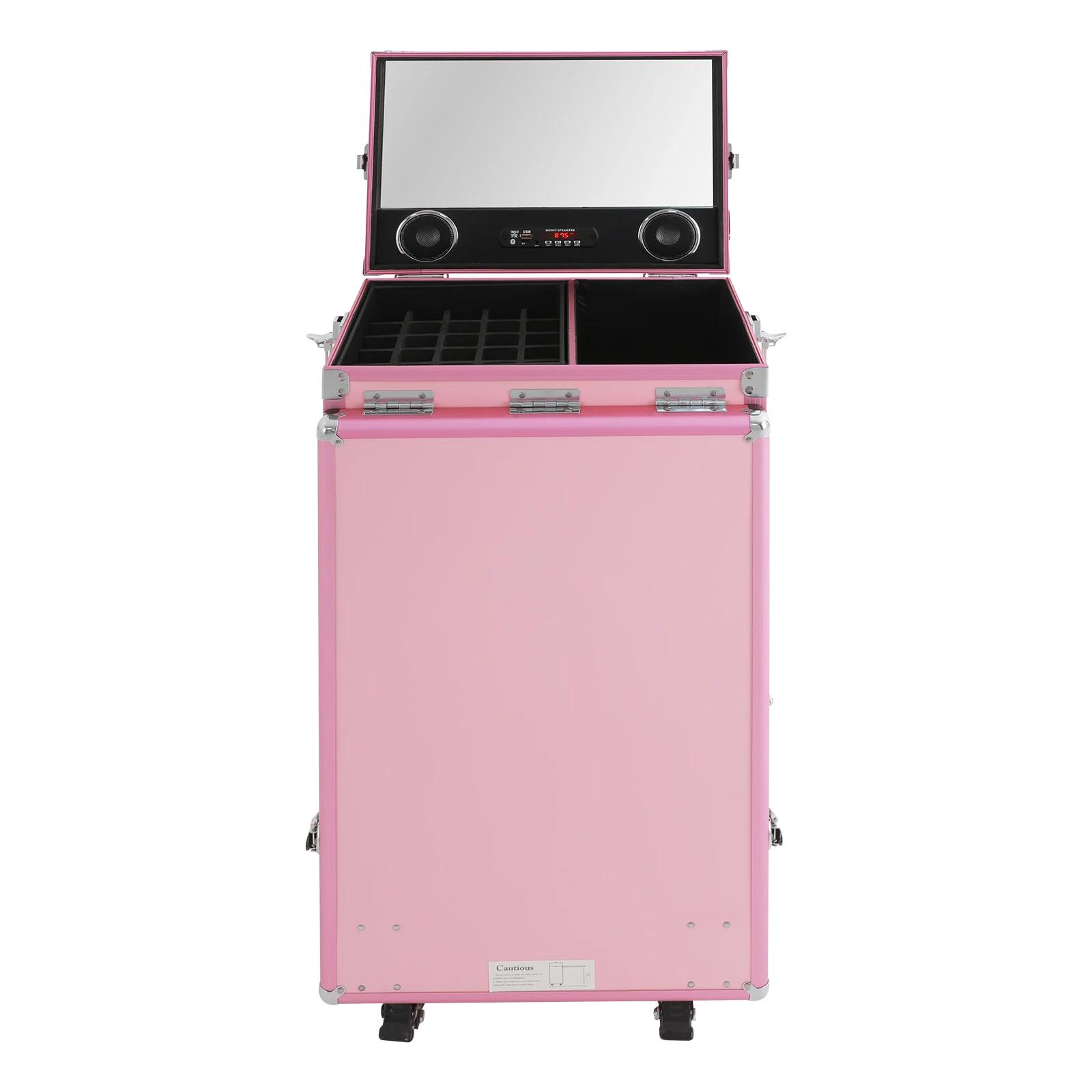 NOUVEAU - Table de manucure professionnelle pliable avec télécommande, trousse de maquillage, table
