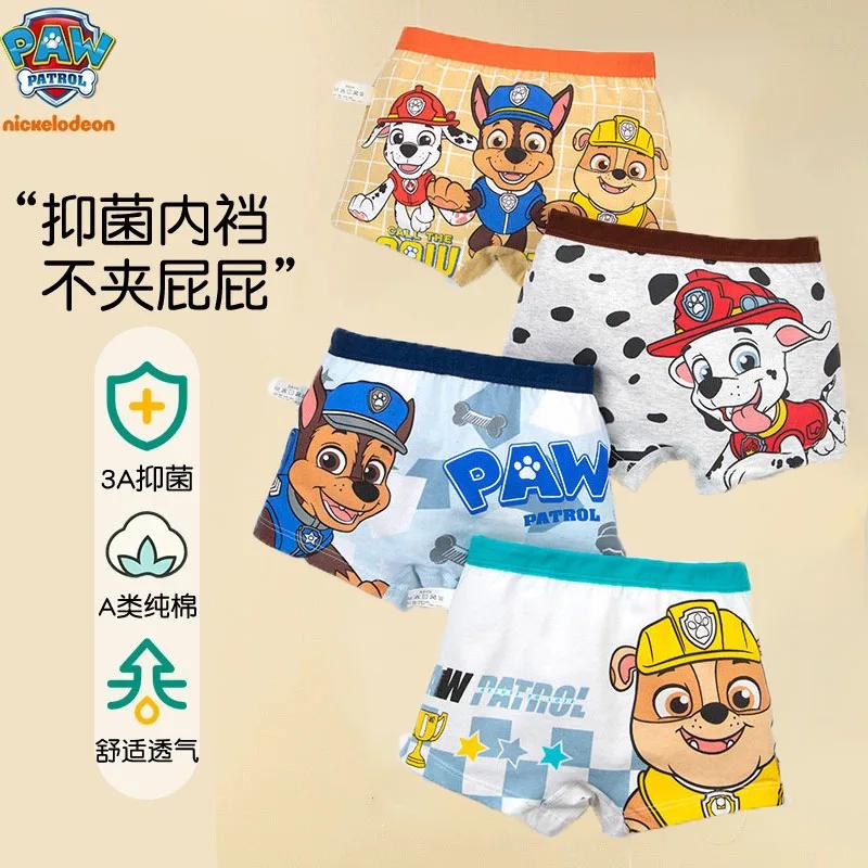 Paw Patrol – caleçons originaux pour enfants, culottes en coton pour garçons, sous-vêtements antibac