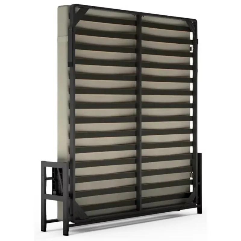 Cadre de lit manuel facile à installer, fonctionnement nervuré, pliable, mur GNE, mécanisme de lit,