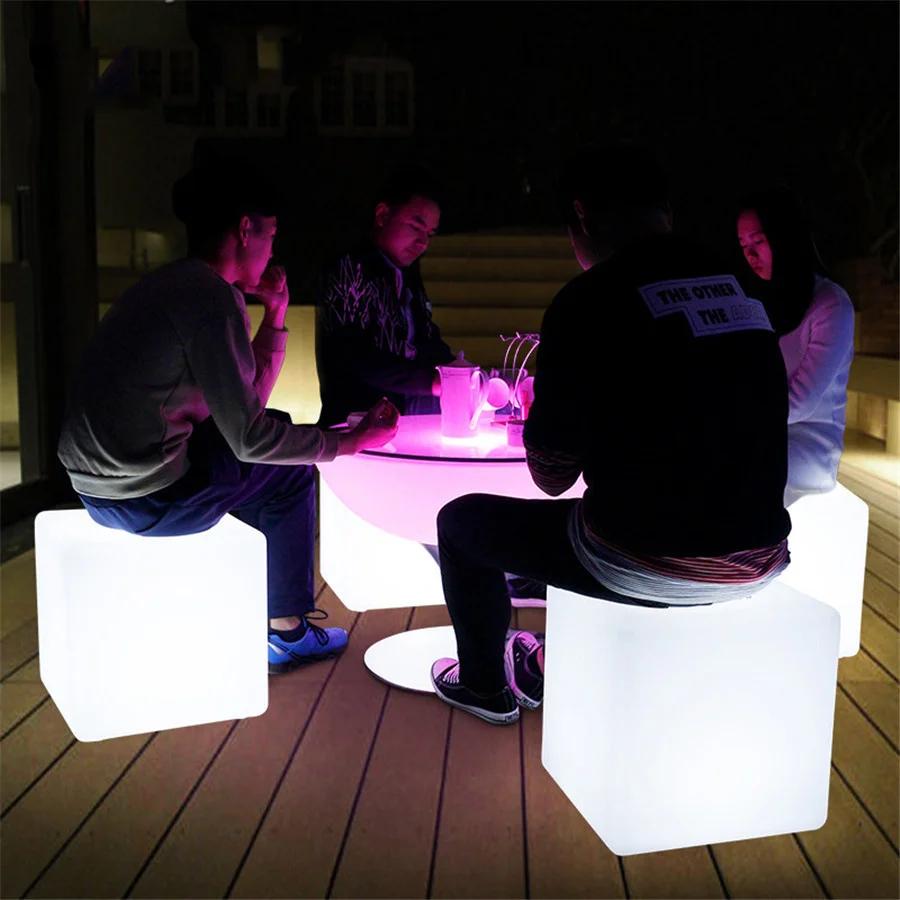 Lampe de Table LED Shoous Cube Bar, Veilleuse Carrée, Batterie 62RGB, 16 Couleurs, 25 cm, 20 cm, 10c