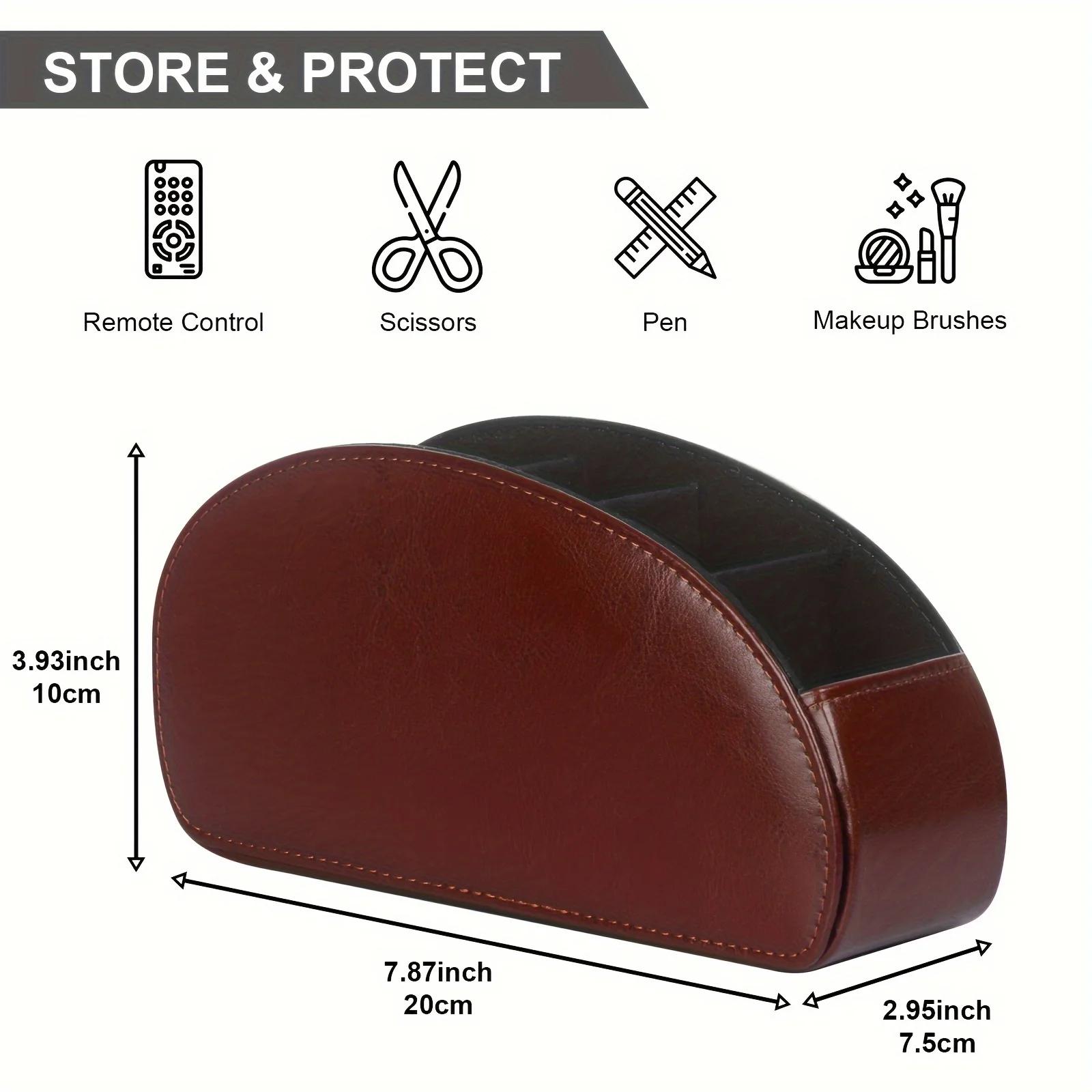 Support de télécommande en cuir PU, 5 compartiments, organisateur multi-appareils pour TV/DVD/Blu-Ra