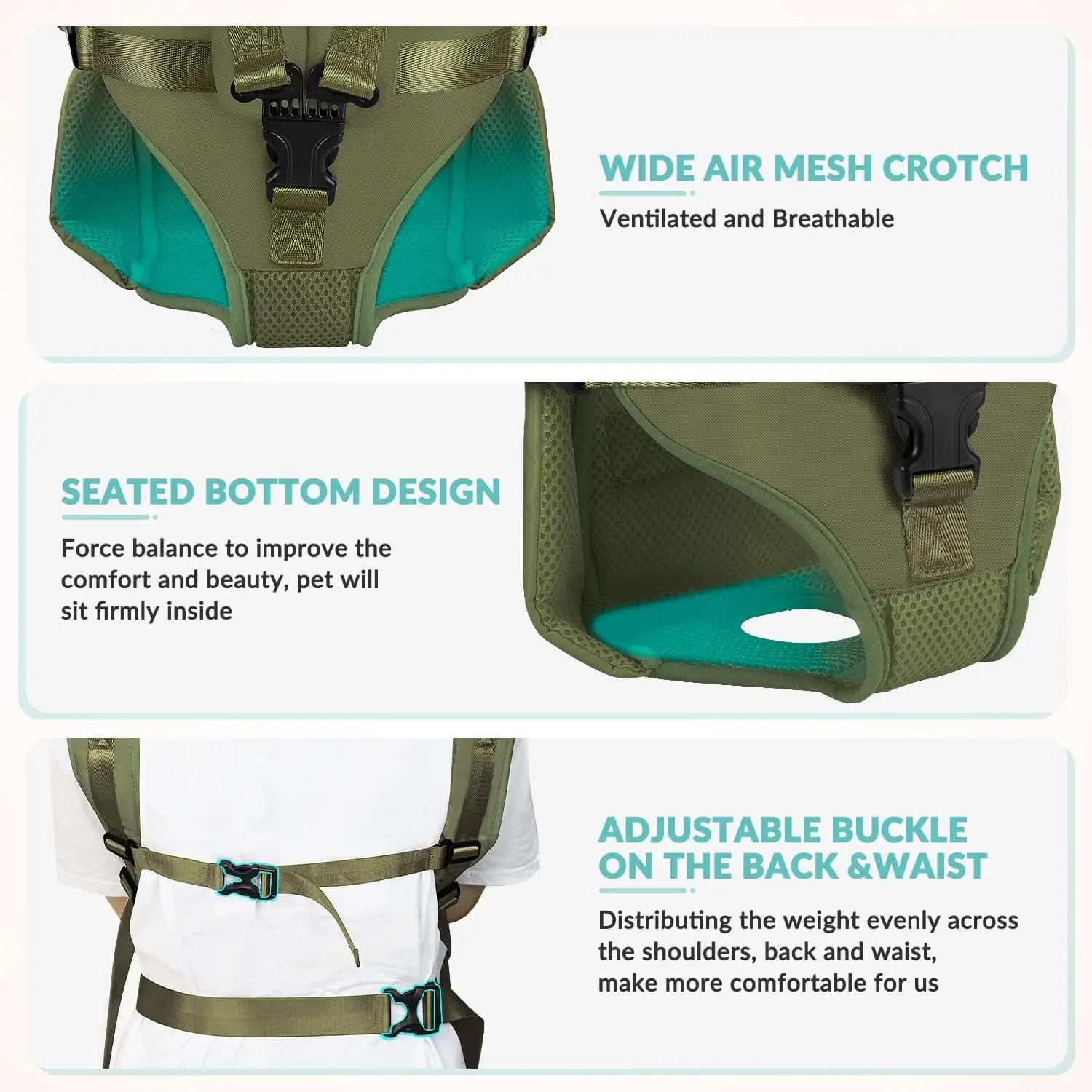 Sac à dos de transport pour animaux de compagnie, pour chiens et chats, éponge épaisse, avant pour a