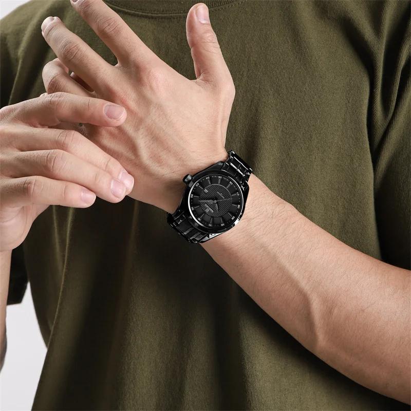 Top marque NAVIFORCE montre pour hommes étanche Quartz affaires décontracté bracelets en acier inoxy