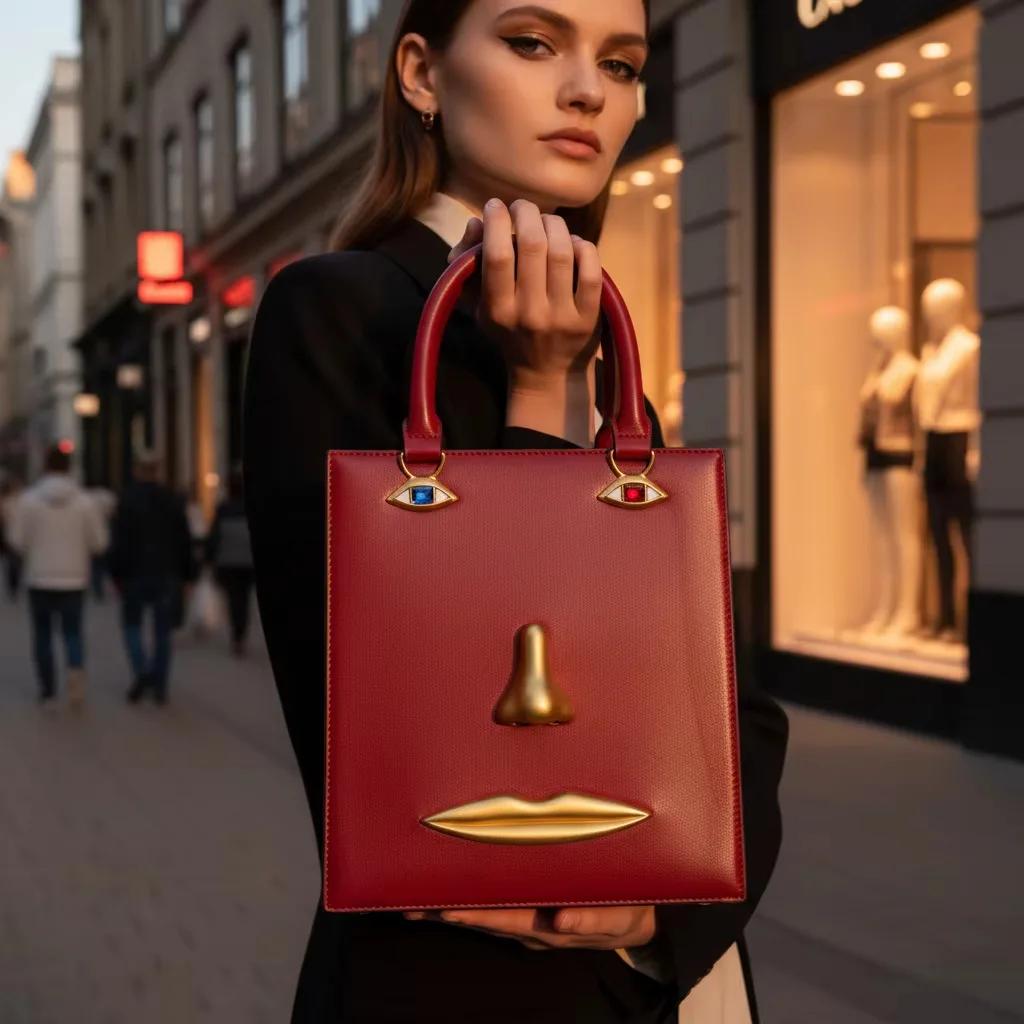 Sac à main tendance pour femmes, portrait personnalisé, sac bandoulière rétro