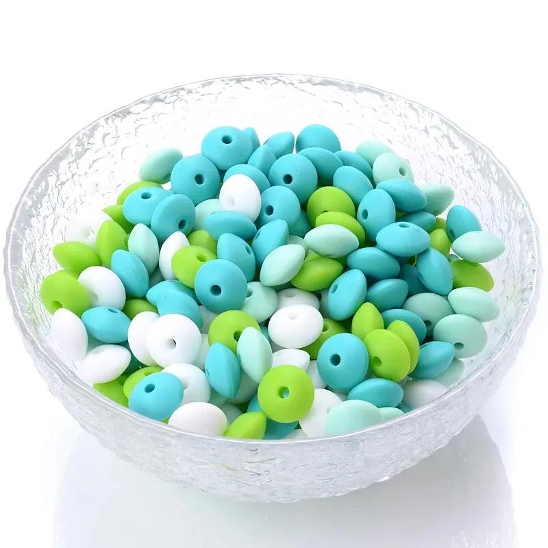 Perles d'espacement en silicone pour bricolage, breloques pour nouveau-né, accessoires d'allaitement