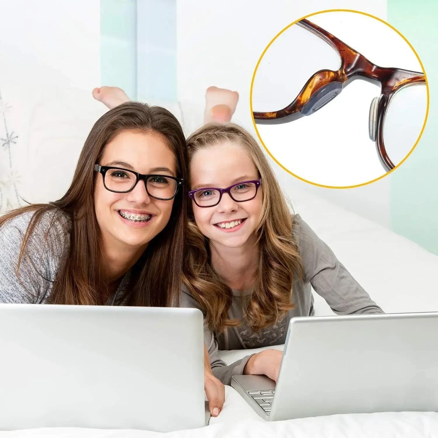 10/60 pièces plaquettes nasales pour lunettes plaquettes nasales adhésives en Silicone plaquettes na