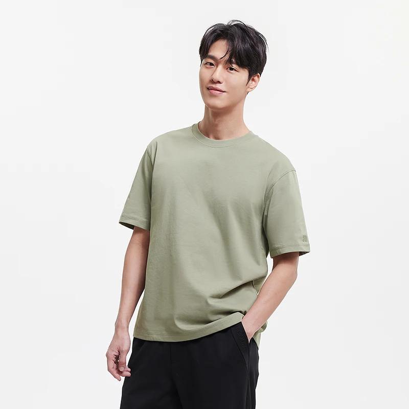 SEMIR-T-Shirt à Manches Courtes pour Homme, Haut Polyvalent à Col Rond, Couche de Base Solide, Nouve