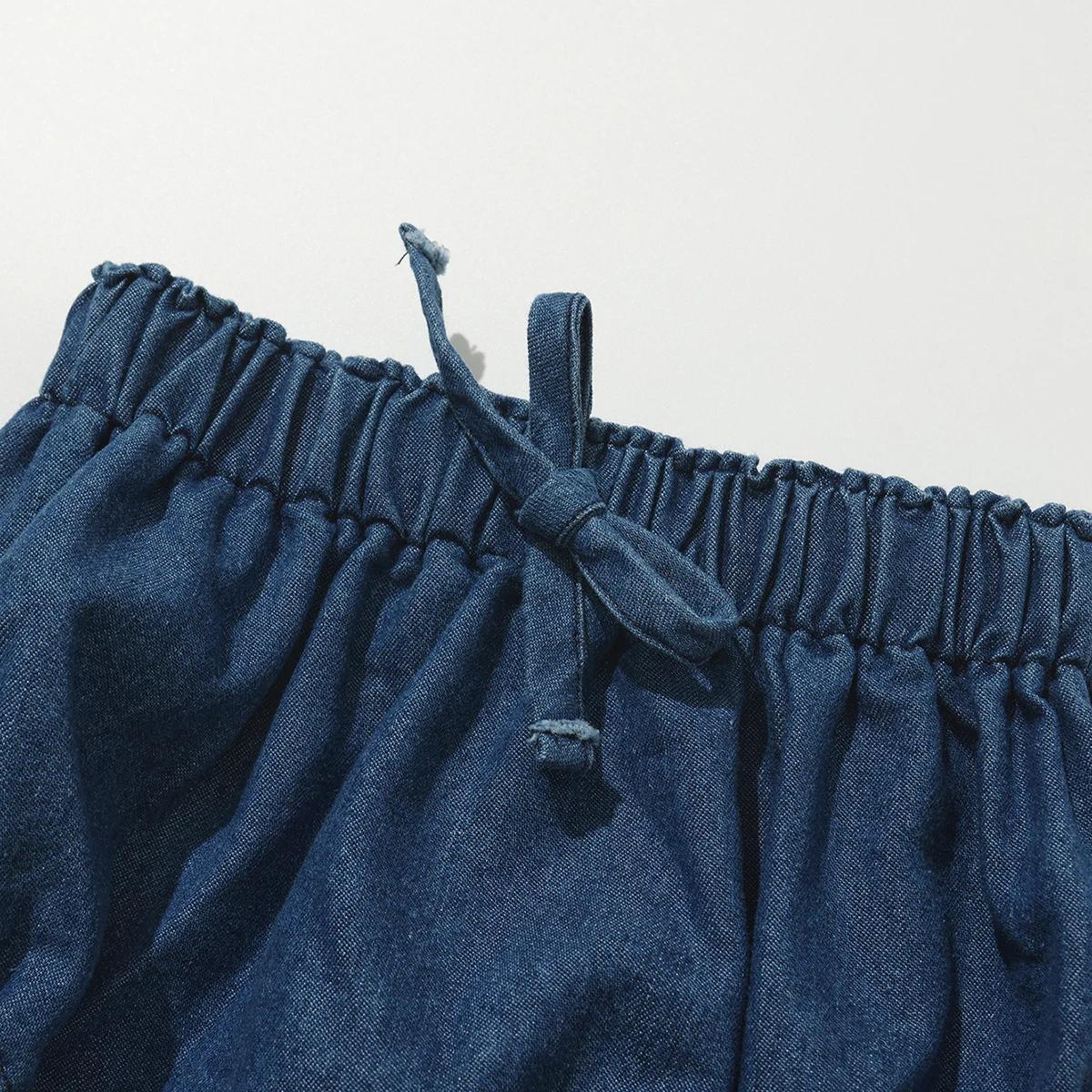 Short bouffant en Denim pour nouveau-né, en coton doux et confortable, pour garçons et filles, panta