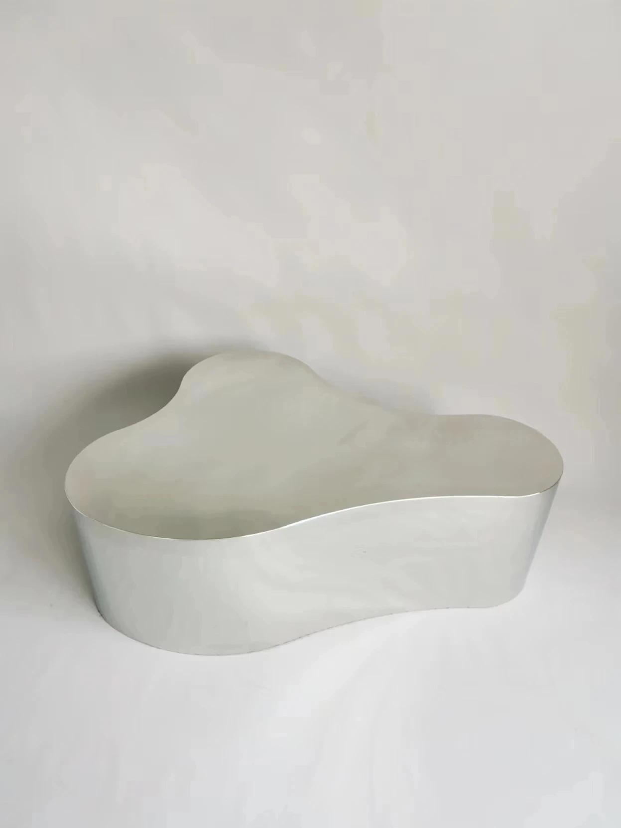 Nordic Light-Table d'affichage créative minimaliste en acier inoxydable, table basse de luxe, salon