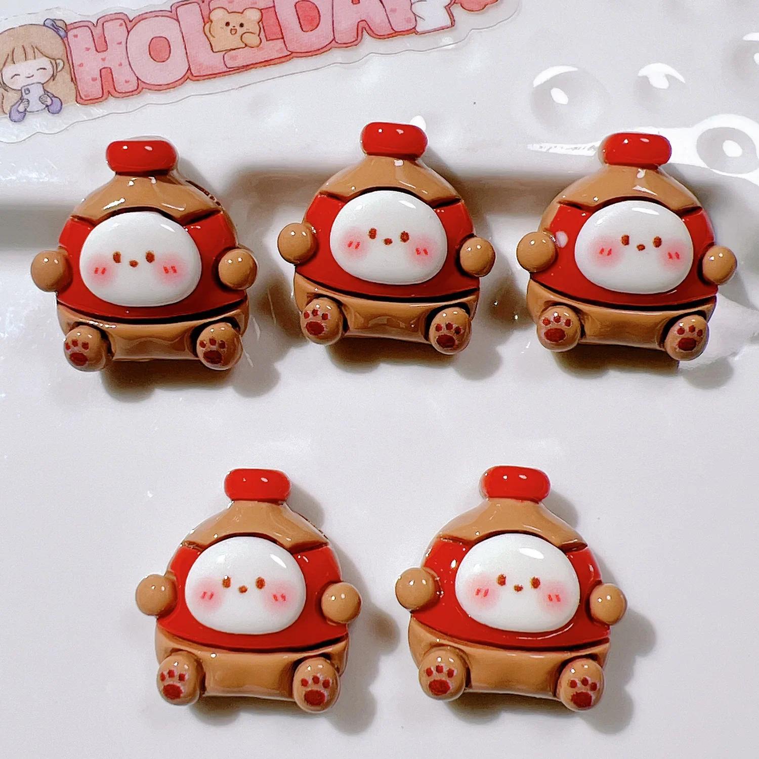 10 pièces dessin animé Pizza lapin frites Flatback résine Cabochon Scrapbooking téléphone accessoire