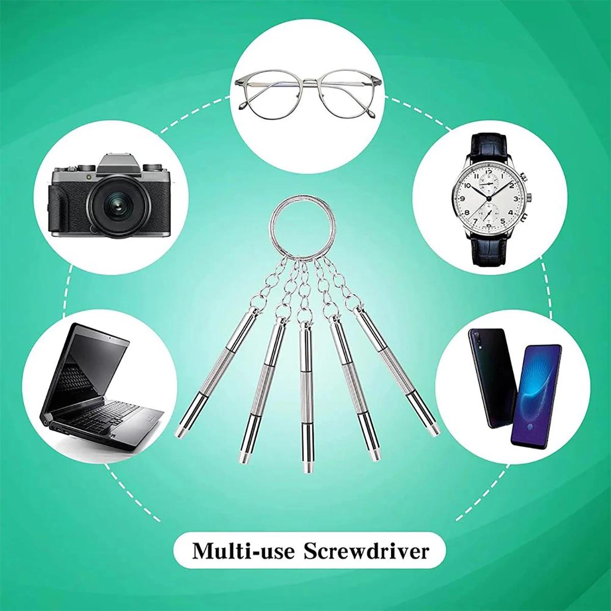Mini tournevis 3 en 1, lunettes optiques, lunettes portables, Kit de réparation de montre, outil man