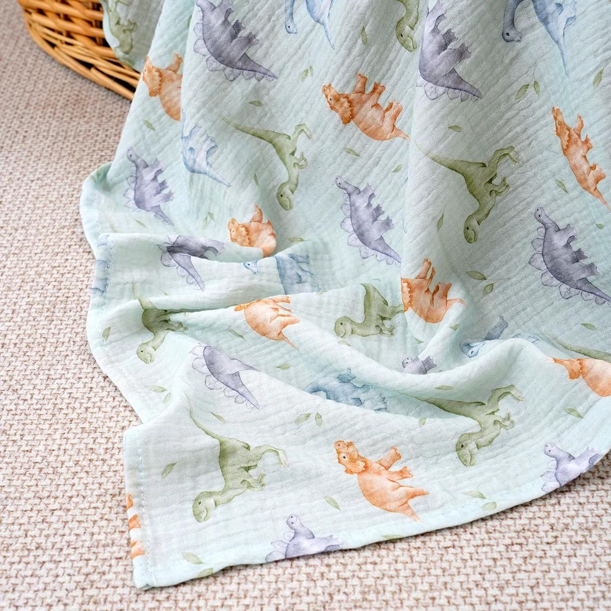 Kangobaby # Ma vie douce # Couverture en mousseline 100% coton pour bébé, serviette de bain pour b