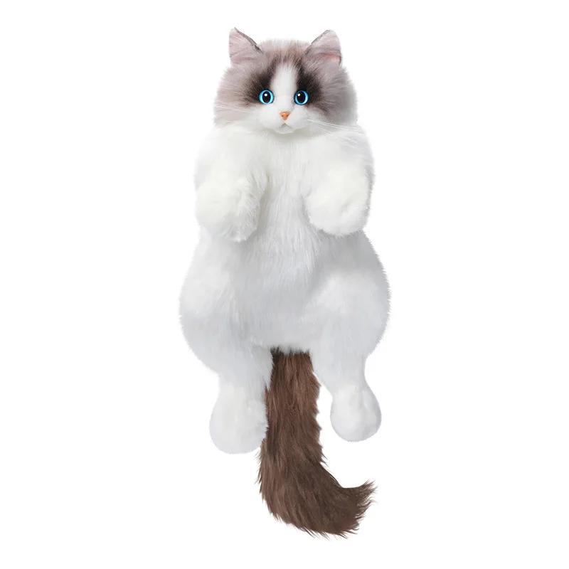 Sac à dos en peluche Super réaliste pour chat, sac de rangement de voyage, sac de courses, sacs d'éc
