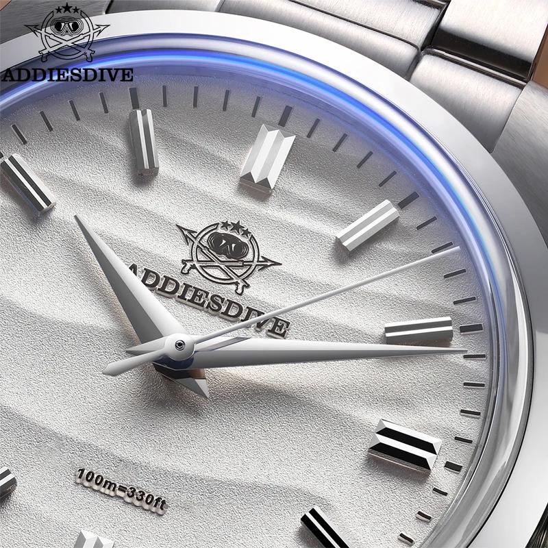 ADDIESDIVE-Montre à quartz étanche pour homme, acier inoxydable, revêtement AR, verre breton, montre