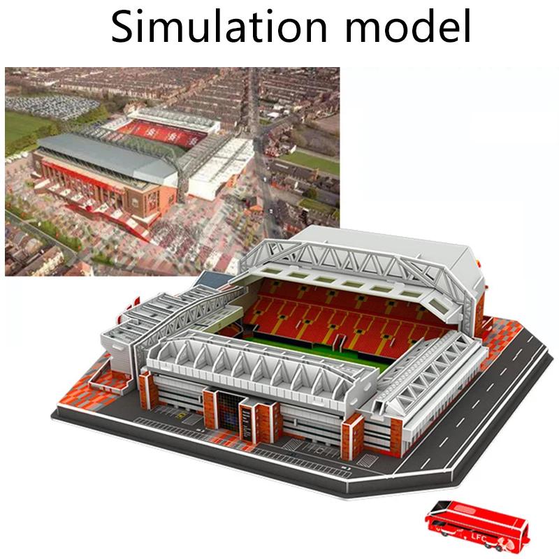 Puzzle en papier 3D, stade de terrain de Football, modèle assemblé, jouets éducatifs créatifs, brico