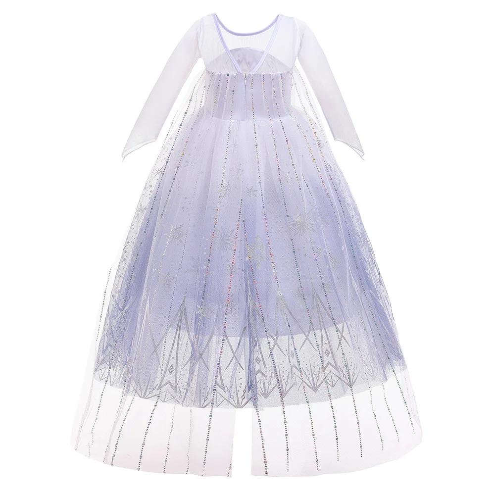 Disney enfant filles Cosplay congelé Elsa maille Costumes reine des neiges Elsa princesse longue rob