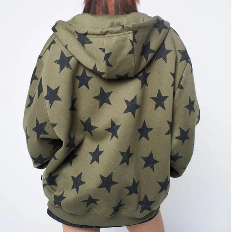 Y2k vêtements Vintage étoile surdimensionné sweat veste Harajuku Goth à manches longues femmes sweat