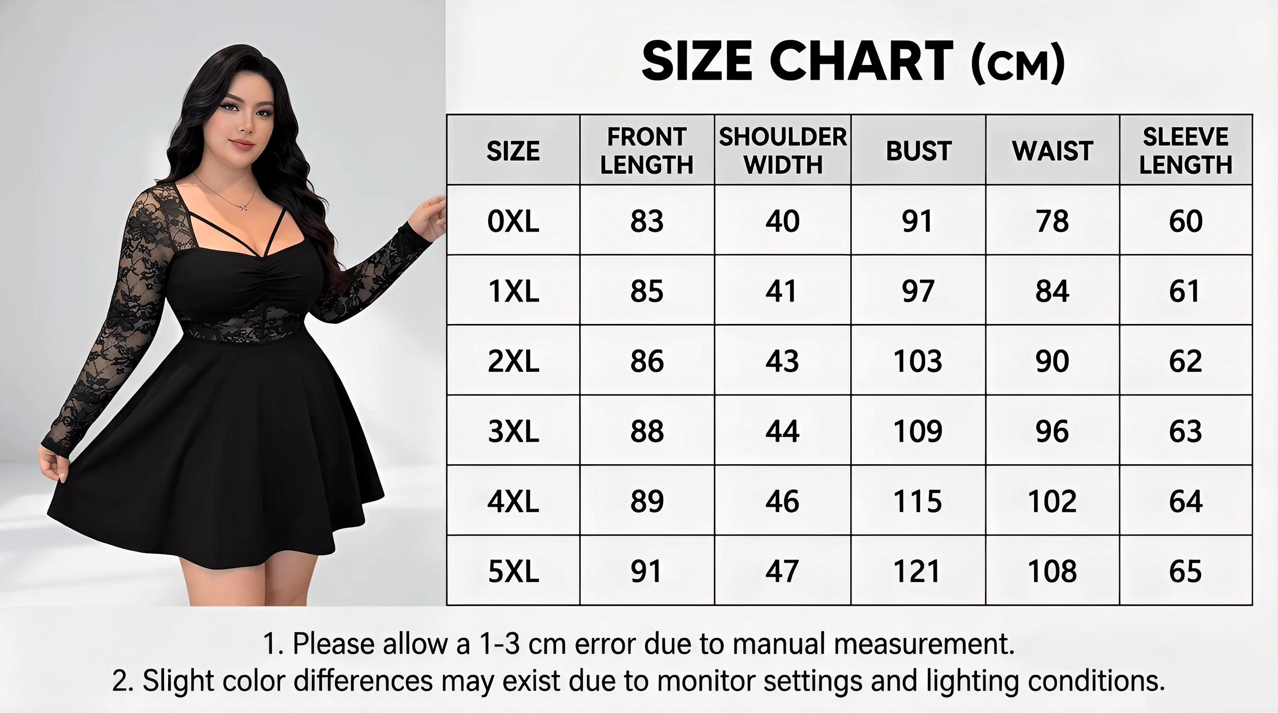 Robe en dentelle à manches longues pour femmes, grande taille, robe courte en dentelle, tenue décont