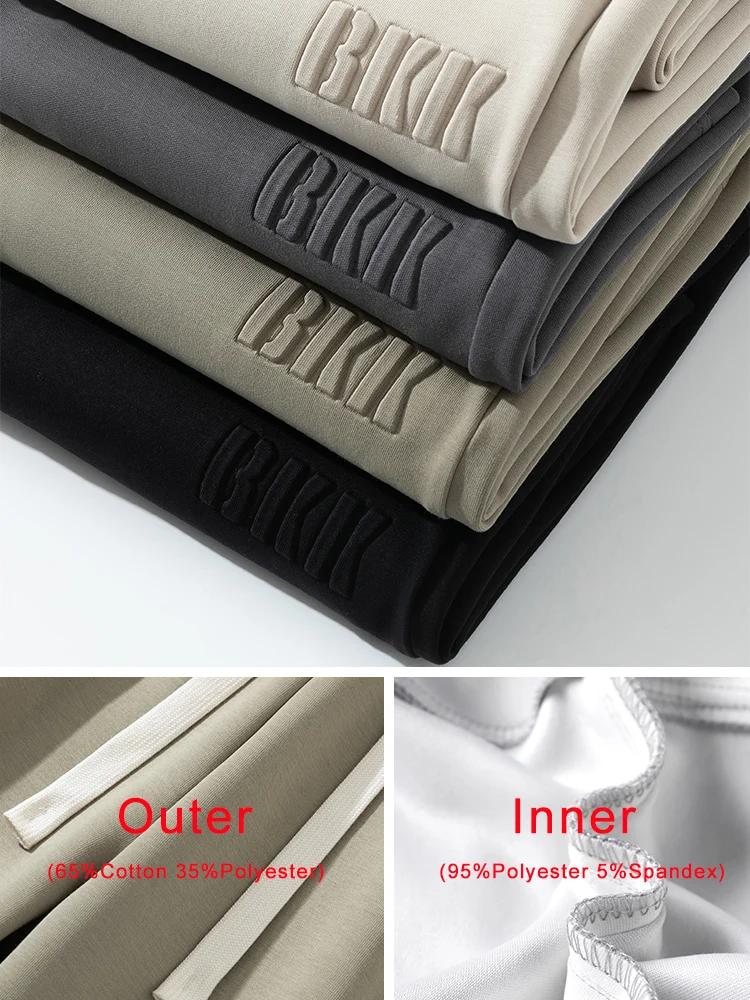 Pantalon de survêtement droit pour hommes, jambes larges, en coton, avec cordon de serrage, pantalon