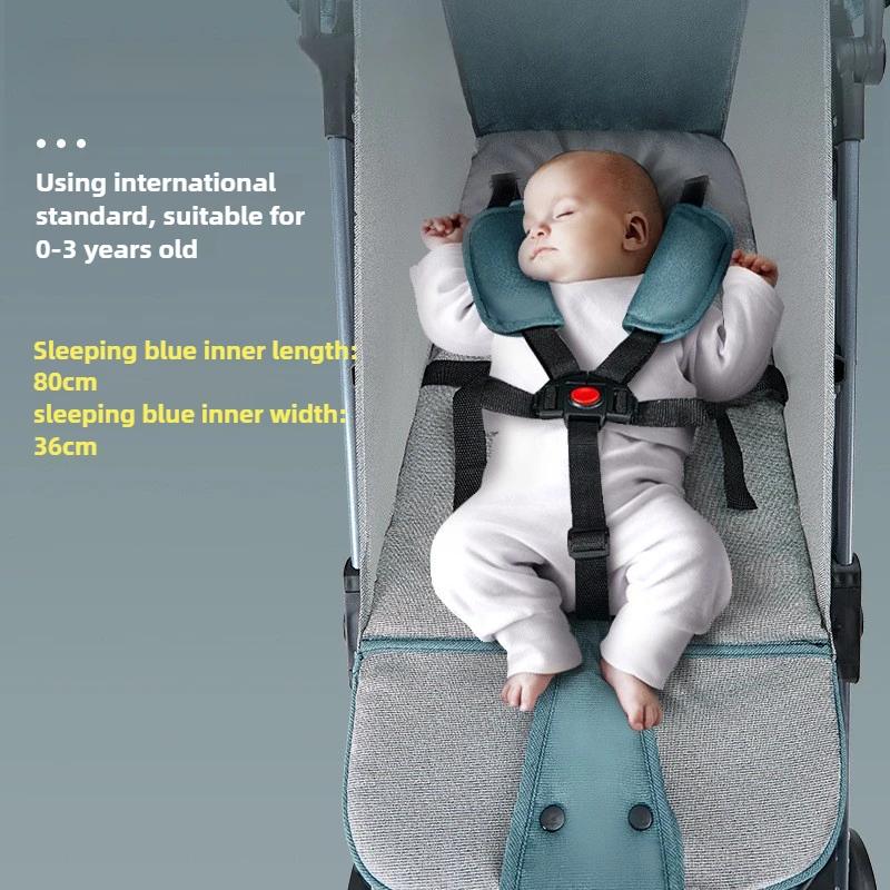 2025 nouvelle poussette bébé haute vue peut s'asseoir ou s'allonger, poussette bébé légère et pliabl