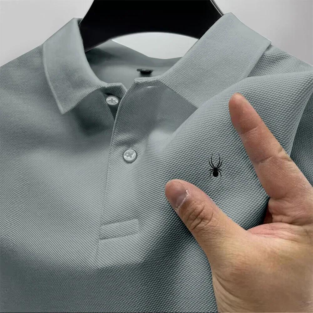 Nouveau t-shirt polo pour hommes, décontracté et polyvalent, de haute qualité, à manches courtes, im