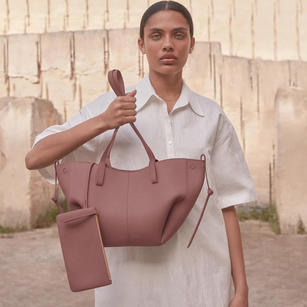 Sac à bandoulière Alirattan 2026 en cuir grande capacité, nouveau design tendance en forme de dumpli