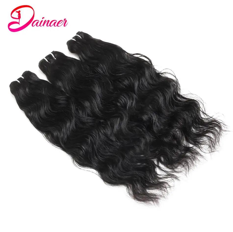 Tissage en Lot Brésilien Naturel Ondulé, Extensions de Cheveux 100% Humains, 3 Pièces