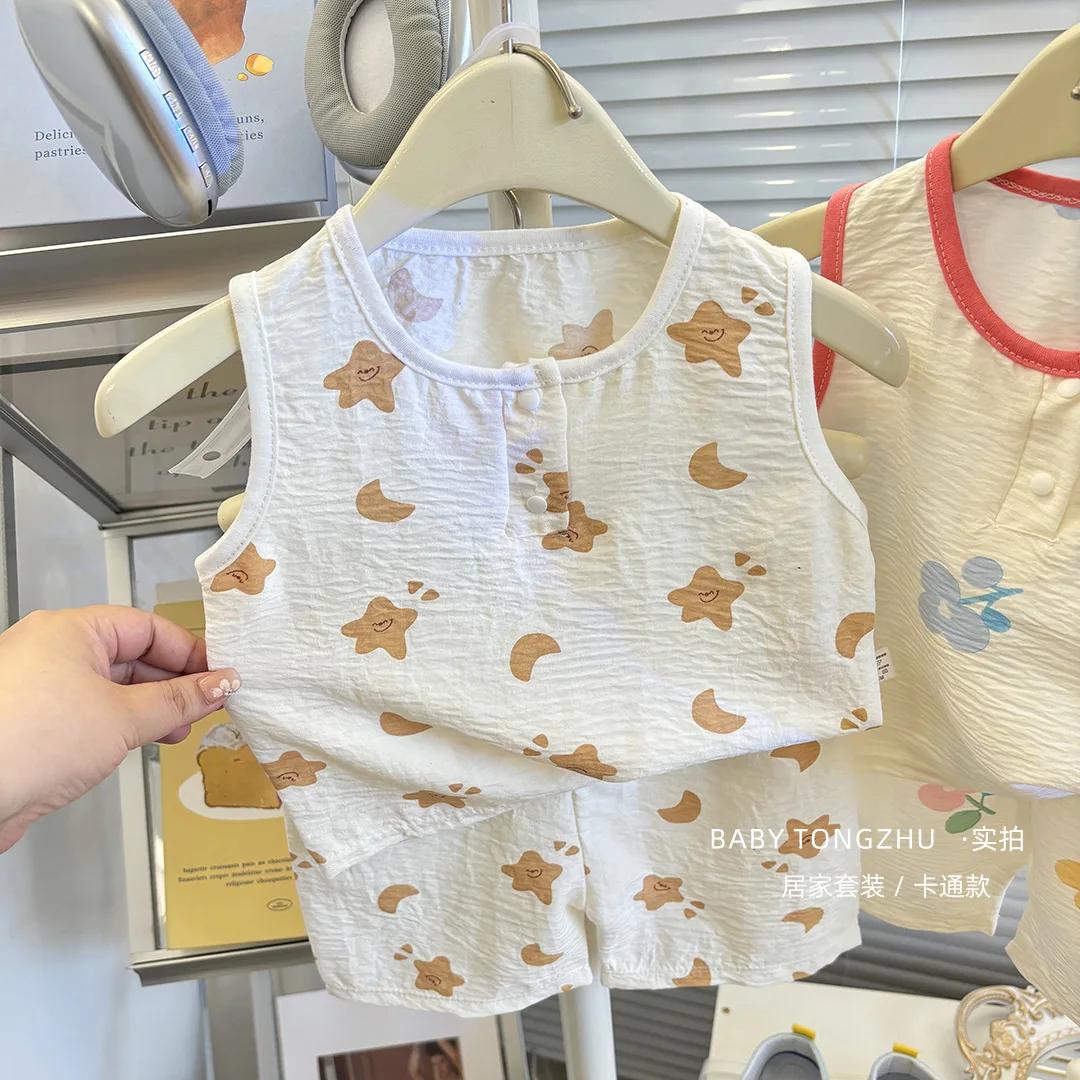 Ensemble deux pièces pour garçons et filles, gilet et short décontractés pour bébé, nouvelle Version