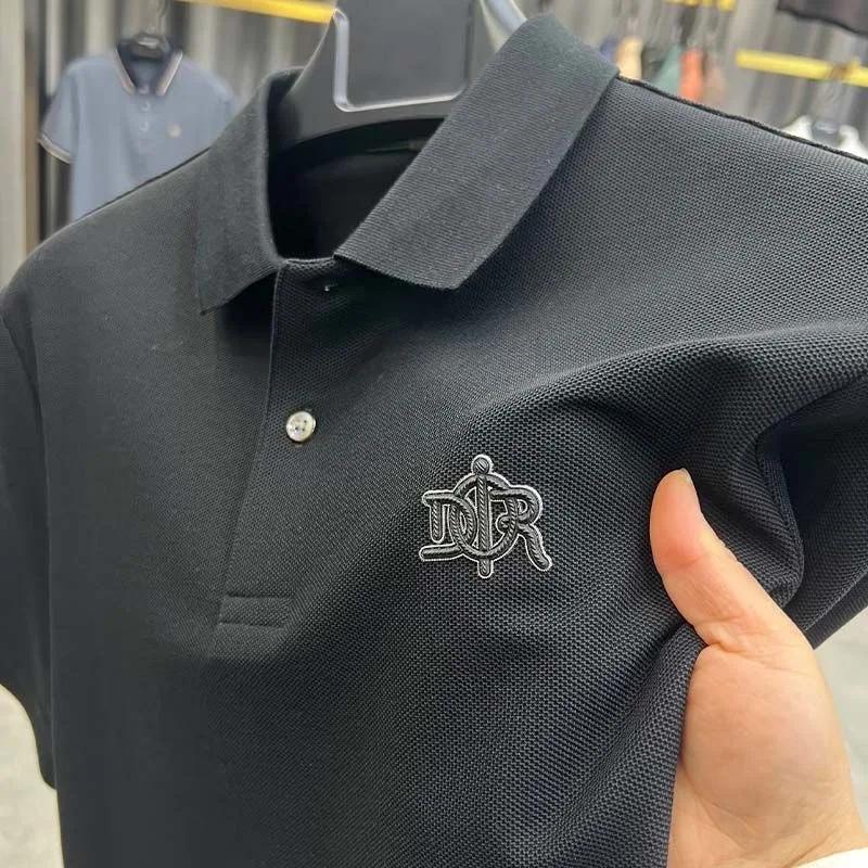 100% pur coton haut de gamme à la mode à manches courtes été nouveau haute qualité hommes d'affaires