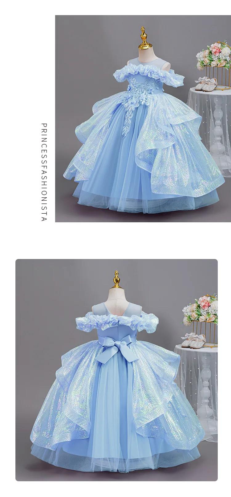 HETISO – robe à fleurs élégante pour filles, sans manches, avec des Appliques, pour mariage, anniver