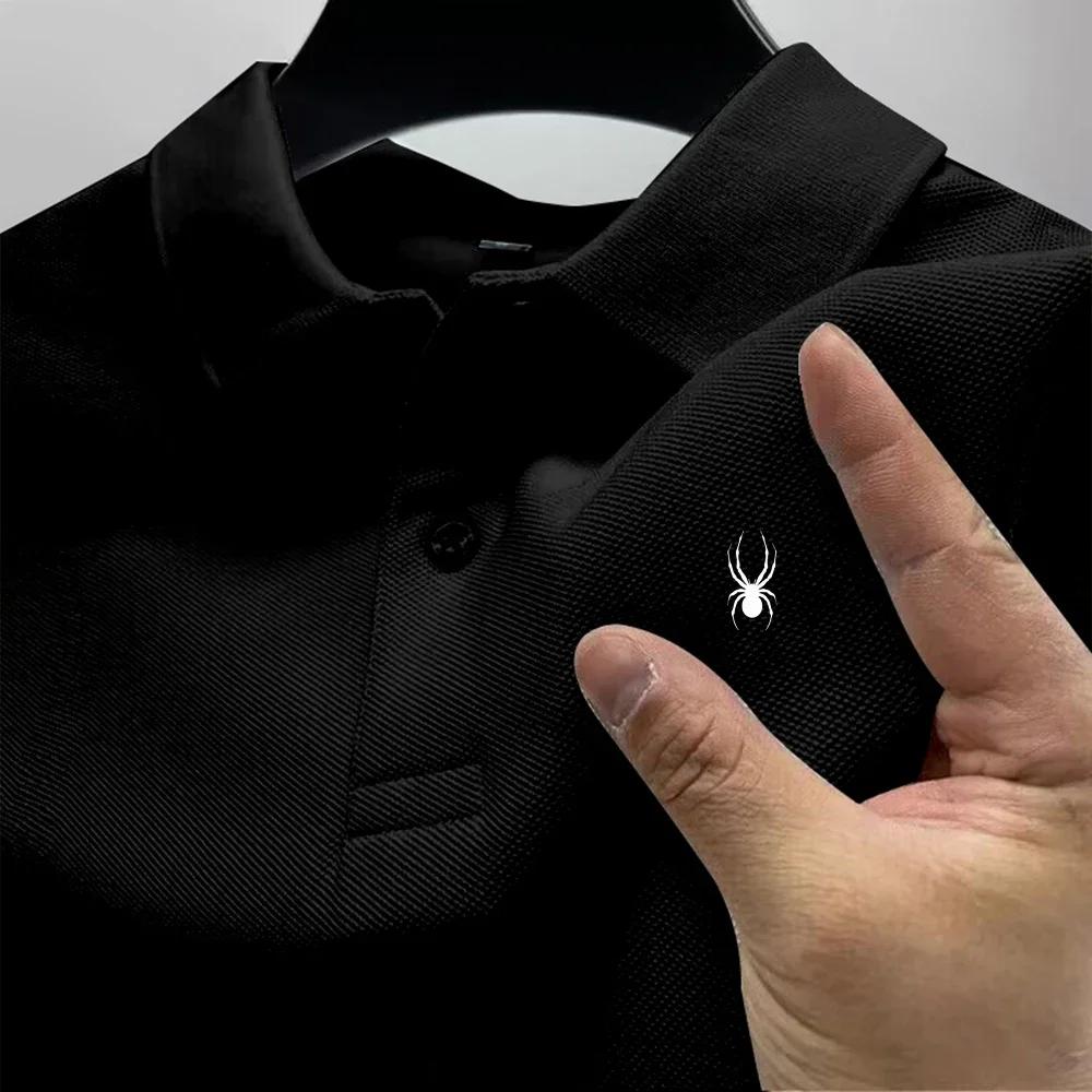 Polo décontracté respirant et confortable pour homme, couleur unie, haute qualité, manches courtes –
