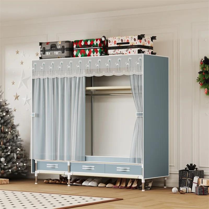 Armoire simple, durable et pratique, facile à assembler, ambiance natale, couverture et tiroirs en m