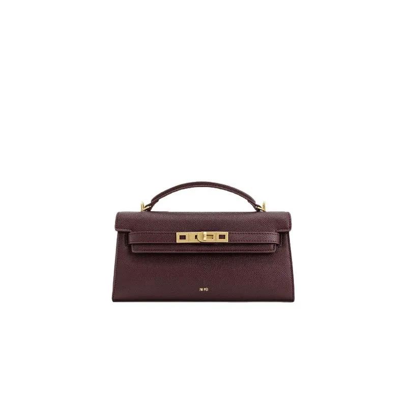 Sac à main carré petit format en cuir à motif crocodile avec boucle de fermeture, sac à bandoulière