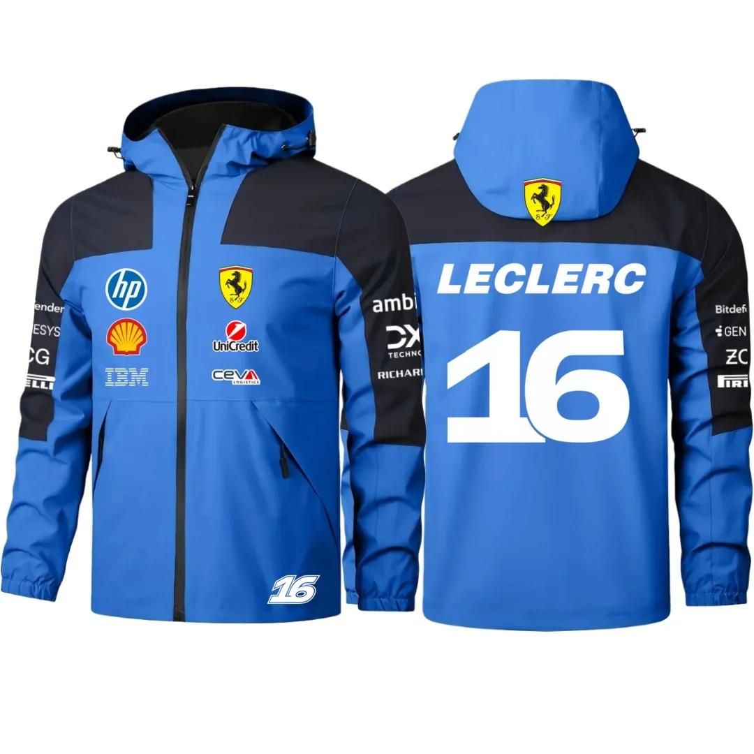 Veste de pilote de Formule 1 Ferrari 2026, numéro 16 Leclerc, numéro 44 Hamilton, même veste avec nu