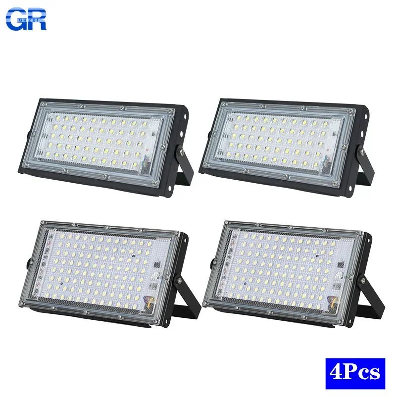 4 pcs/lot LED projecteur 100 W IP65 étanche 50 W 110 V 220 V projecteur extérieur projecteur LED lam