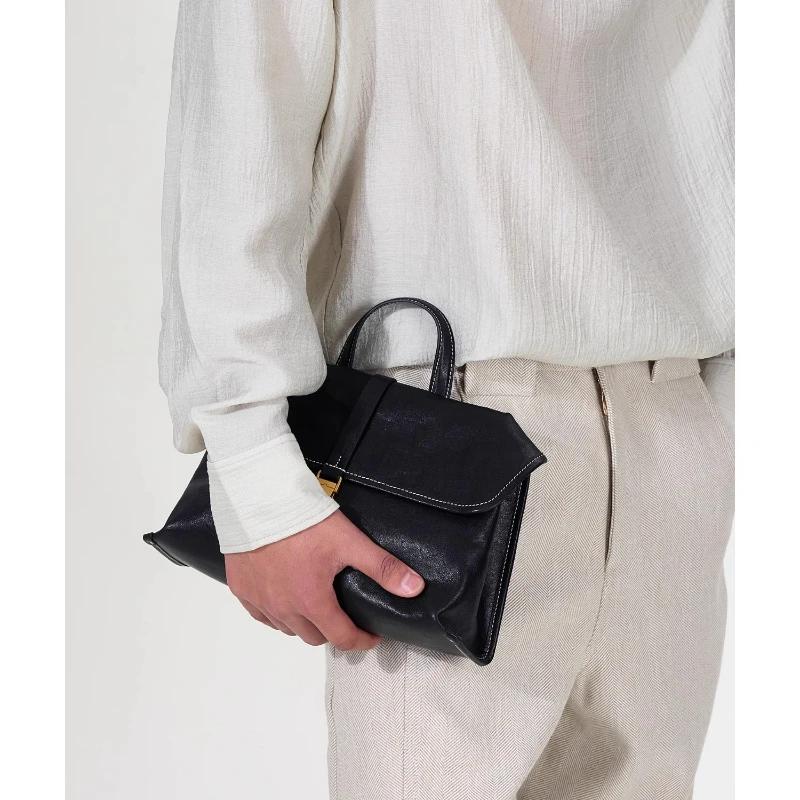 Songmont – petit sac à bandoulière de voyage en cuir de vache tanné végétal, sac à bandoulière