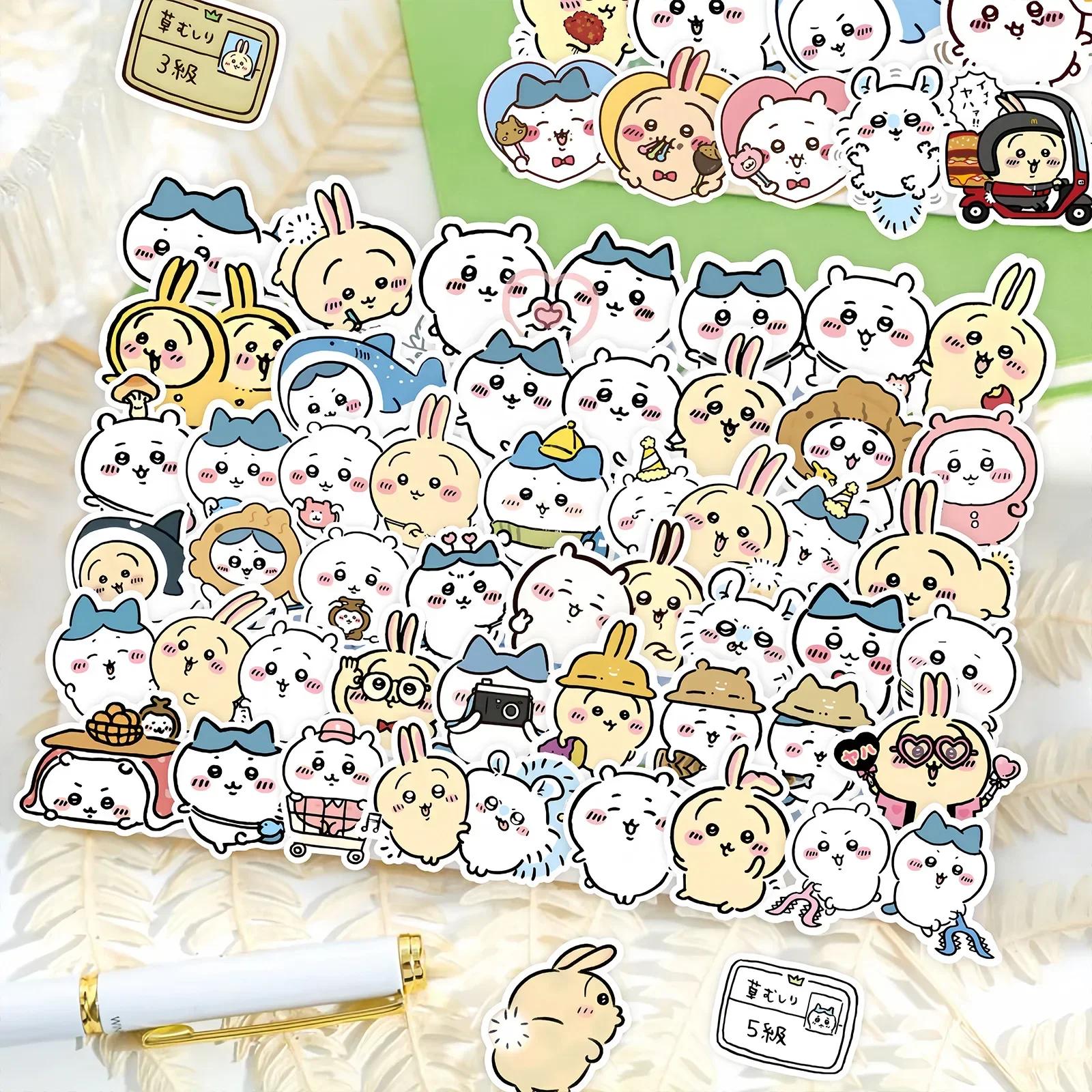 Autocollants Chiikawa de dessin animé Non répétitifs, 100 pièces, autocollants mignons pour tasse d'