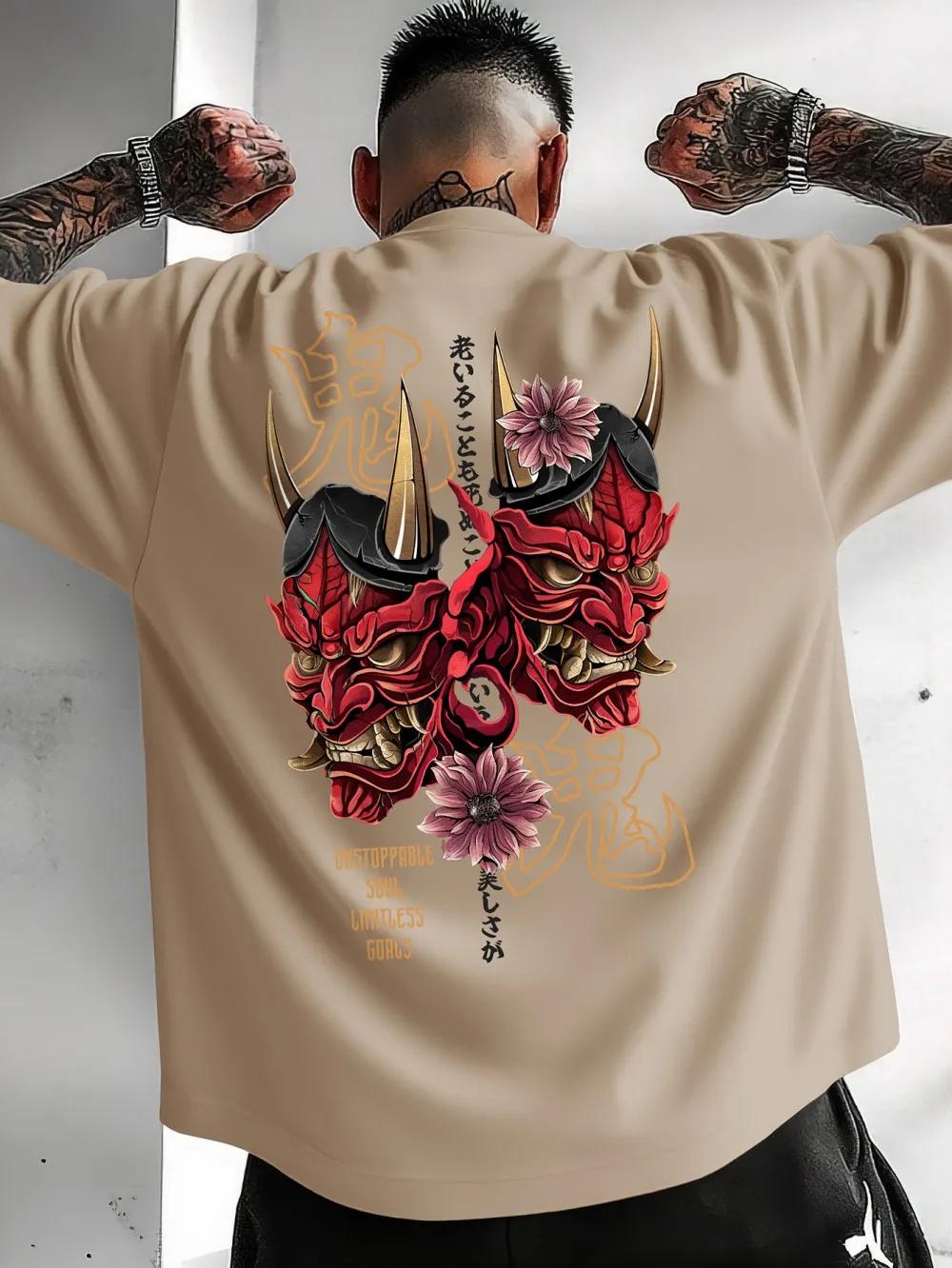 T-shirt col rond pour hommes, doux, confortable et respirant, imprimé fantôme d'été, à la mode, Styl