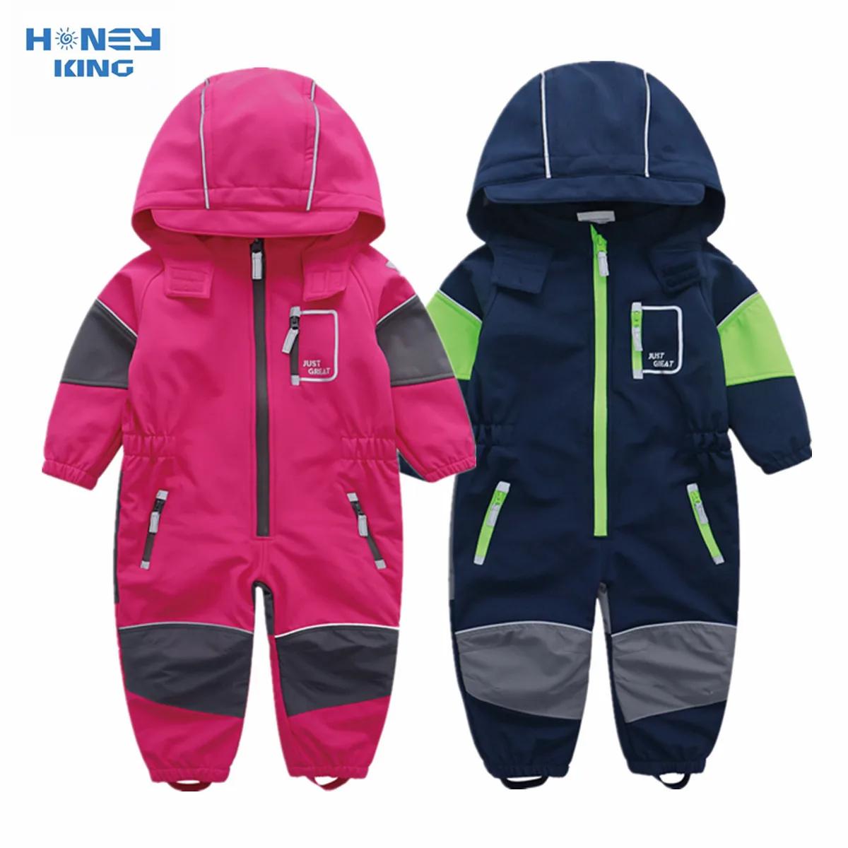 NEYKING-Salopette à capuche pour enfants, salopette softshell pour salle de bain, extérieur, barbote