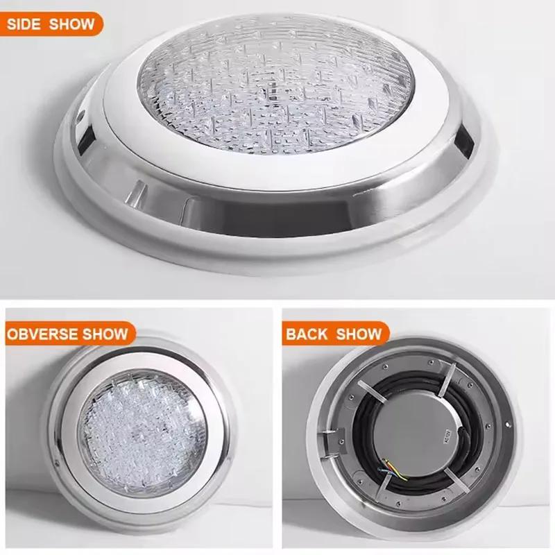 Lampe LED pour piscine, AC12V, en acier inoxydable, IP68, 12W, 18W, 25W, 35W, 54W, télécommande sous