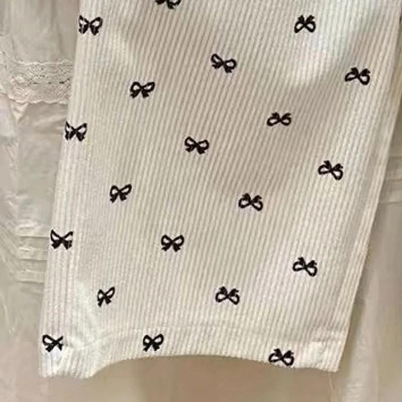 Pantalon de printemps pour bébé fille, ample, dentelle épissée, tout imprimé, pantalon droit pour en