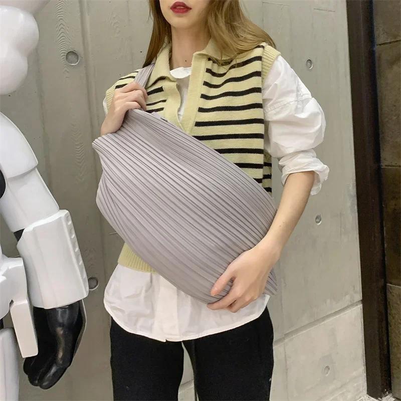 YUDX-Sac plissé de grande capacité pour femme, sac à bandoulière, rétro, simplicité, lancé, nouveau