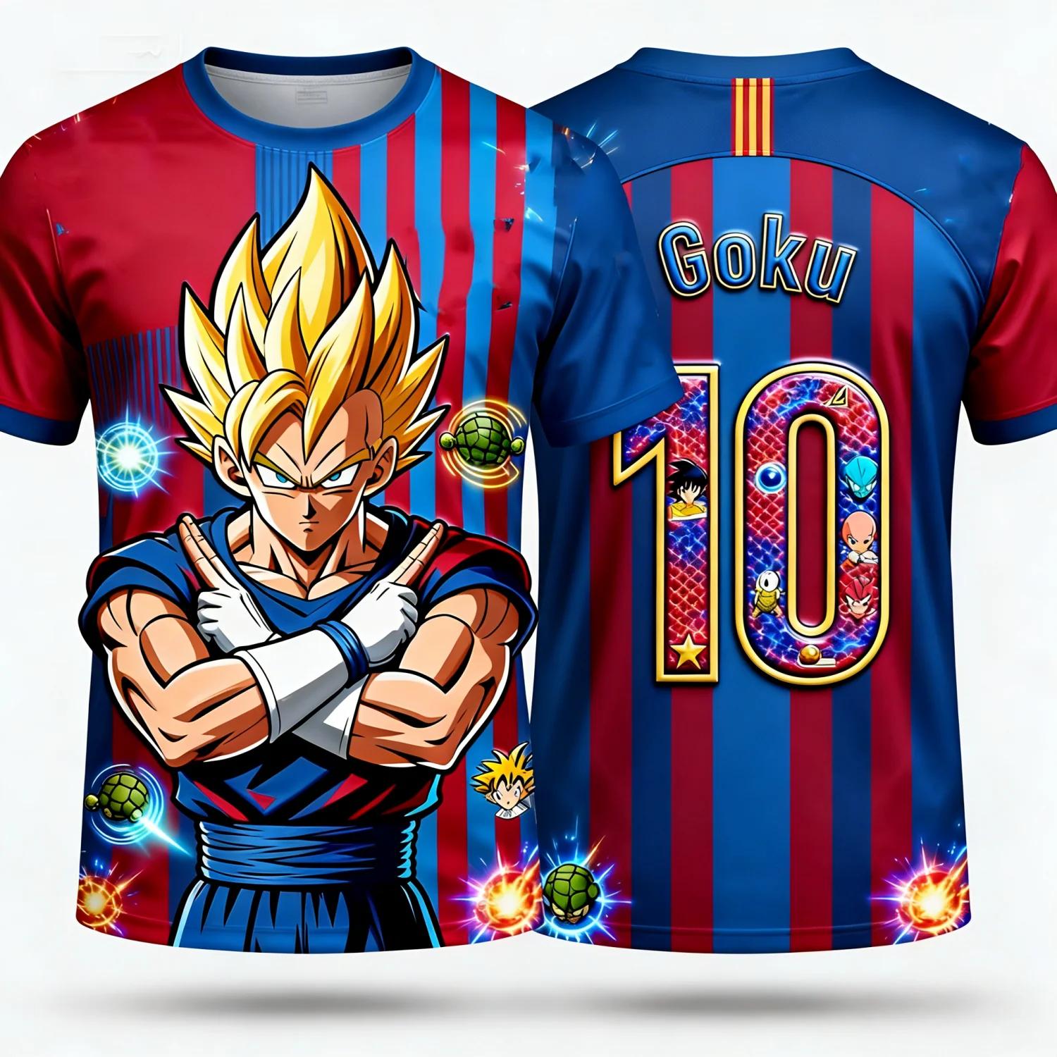T-shirt de sport unisexe Dragon Ball rétro été 2026 pour homme, imprimé 3D, coupe oversize, à manche